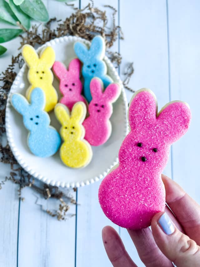 Peep Easter Bunny Cookie Decorating Tutorial