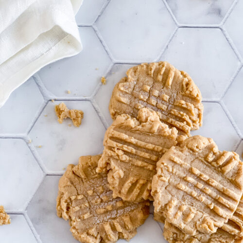 peanut butter cookies on counter
