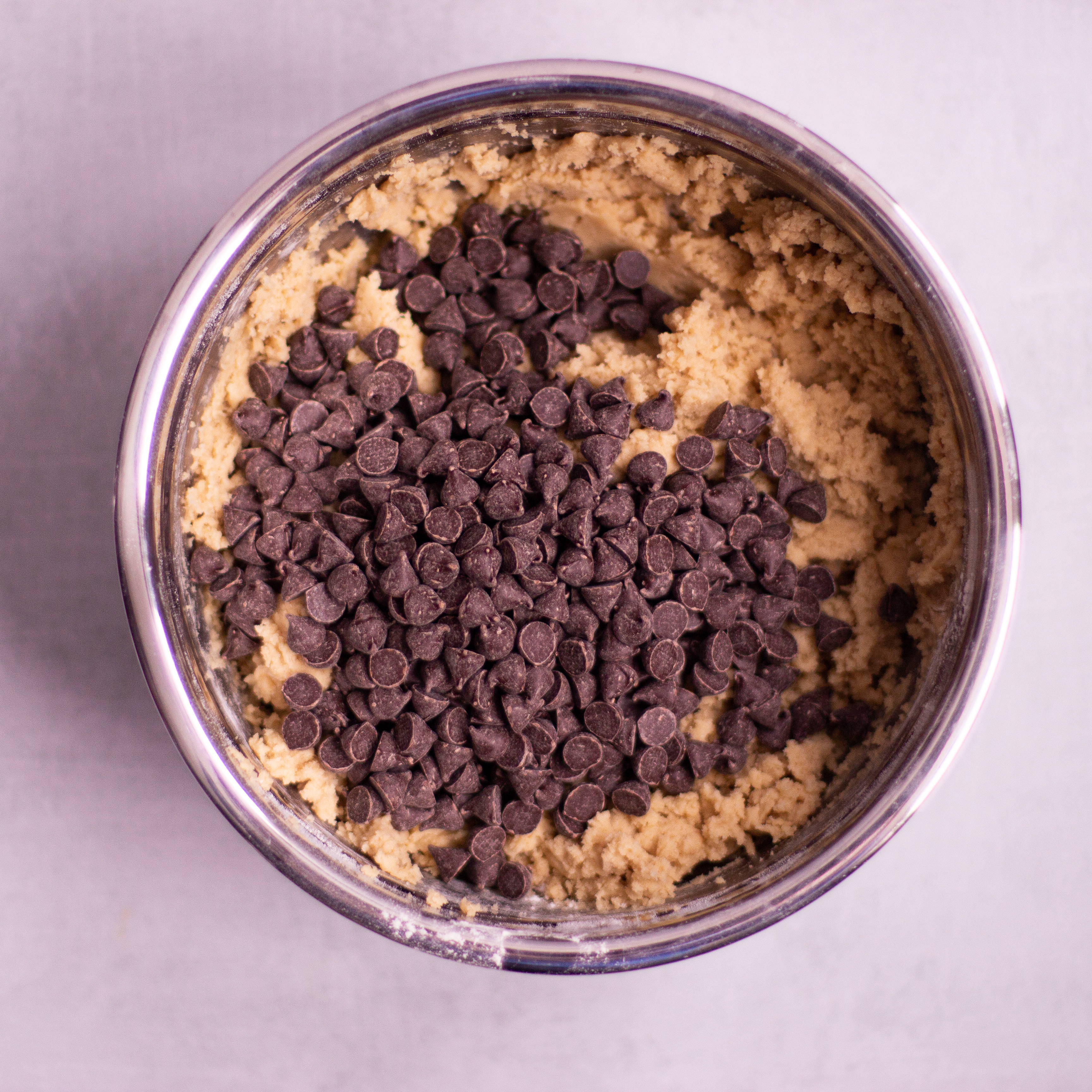 chocolate chips in cookie dough