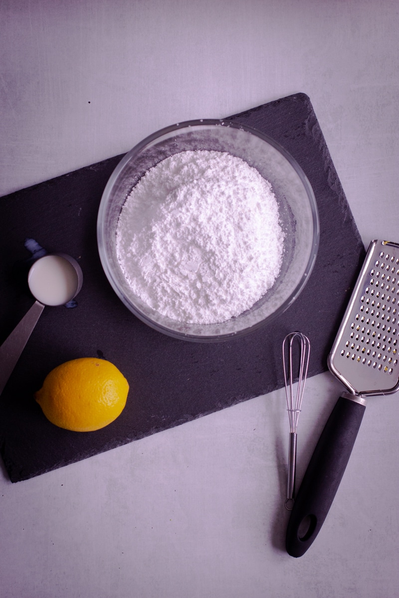 ingredients for lemon glaze