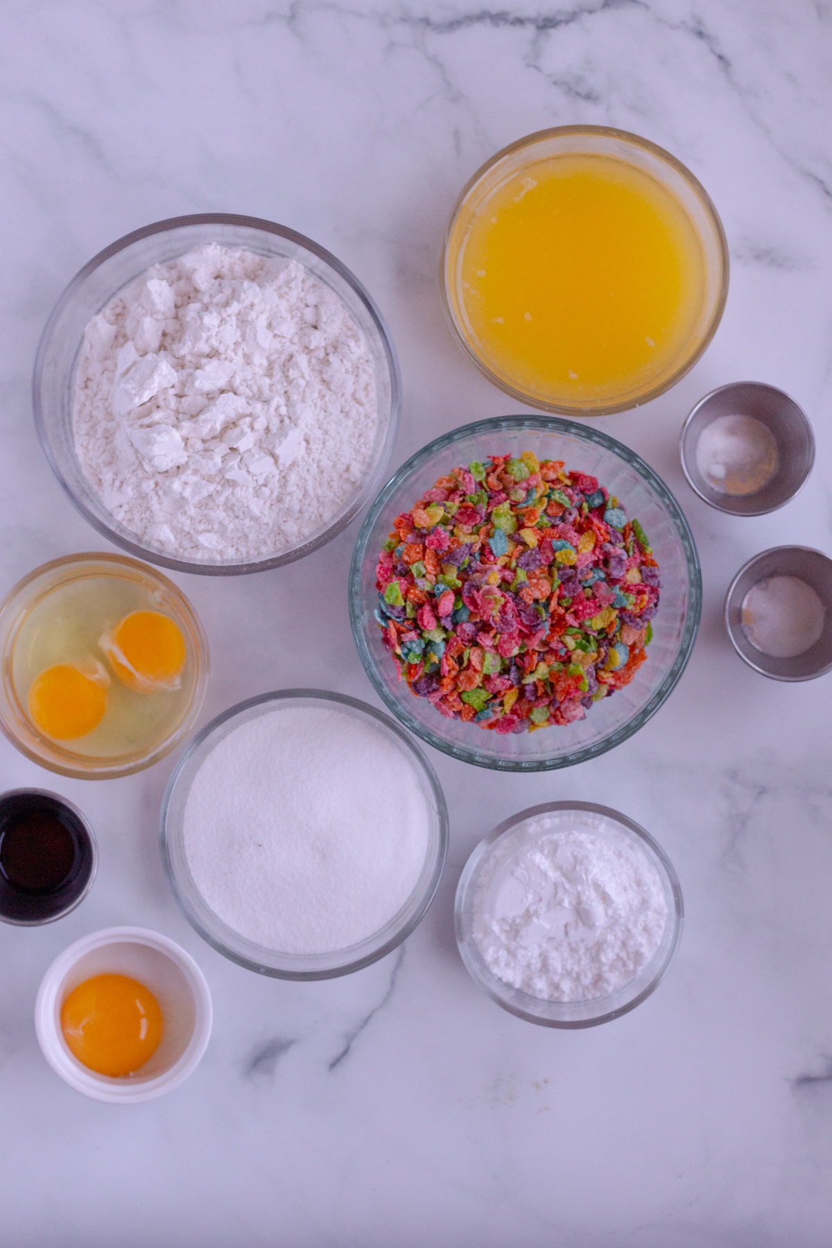 all ingredients for cookies on kitchen counter